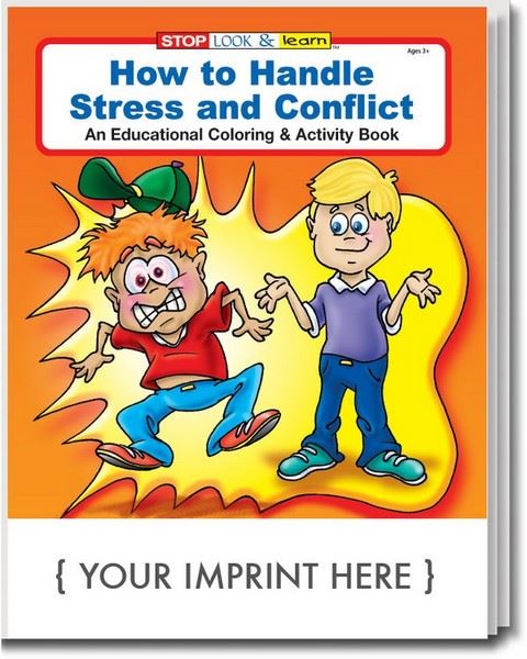 CS0455 How to Handle Stress and Conflict Coloring and Activity Book with Custom Imprint